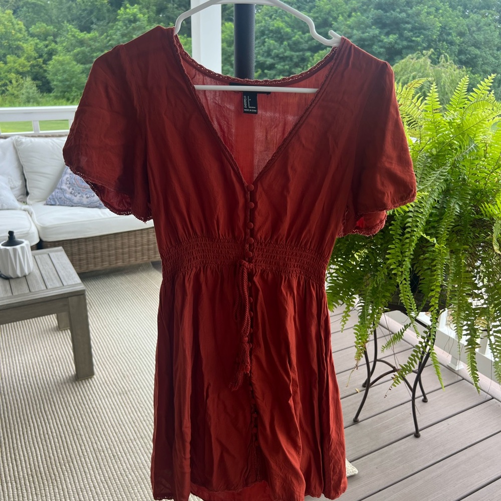 forever 21 burnt orange dress